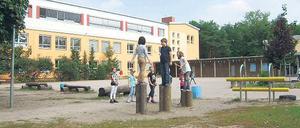 Brauchen noch mehr Platz zum Spielen: Kinder der Heinrich-Zille-Grundschule in Stahnsdorf.