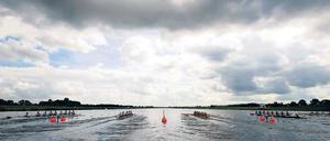 Der Dorney Lake. Hier wurden international bislang Ruder-Regatten ausgetragen, so auch die Junioren-Weltmeisterschaften 2011 (unser Bild).
