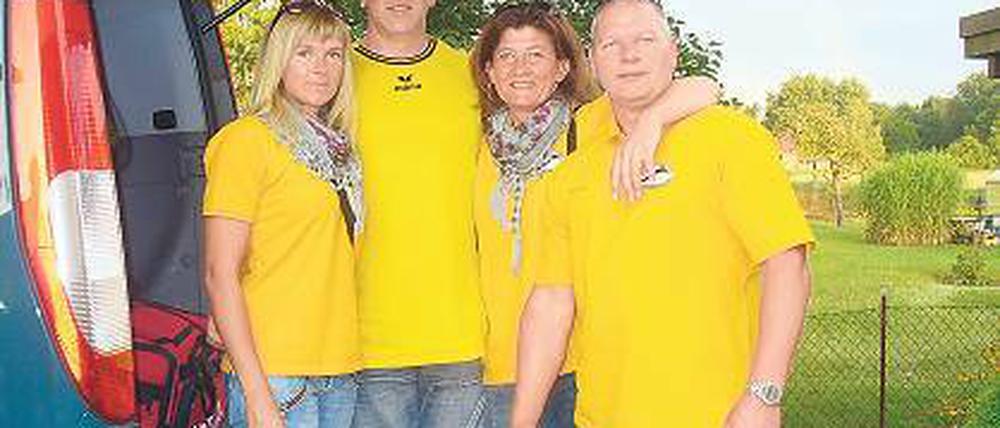 Vor dem Flug nach New York: Anke Zülow, Thomas und Jana Rudloff sowie Detlef Alms (v.l.).