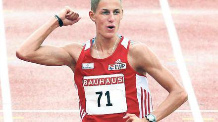 Als erster Potsdamer am WM-Start. Christopher Linke – hier bei seinem Sieg kürzlich bei den Deutschen Meisterschaften – geht am Sonntag die 20 Kilometer. Bei einem Top-12-Platz hätte er das Olympia-Ticket sicher. Das über 50 Kilometer hat er schon in der Tasche.