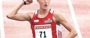 Als erster Potsdamer am WM-Start. Christopher Linke – hier bei seinem Sieg kürzlich bei den Deutschen Meisterschaften – geht am Sonntag die 20 Kilometer. Bei einem Top-12-Platz hätte er das Olympia-Ticket sicher. Das über 50 Kilometer hat er schon in der Tasche.