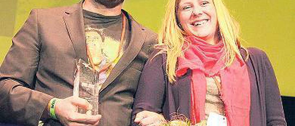 So sehen Sieger aus. Josephine Frydetzki und David F. Wnendt.