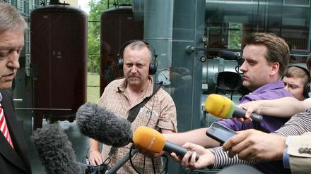 Aus und vorbei. Peter Paffhausen nach seinem Rücktritt am vorvergangenen Freitag in der Stadtwerke-Zentrale ind er Potsdamer Steinstraße.