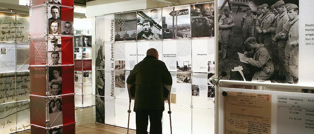Lange ignorierte NS-Opfer: Blick in die Ausstellung, die über die Schicksale von Wehrmachtsdeserteuren informiert.