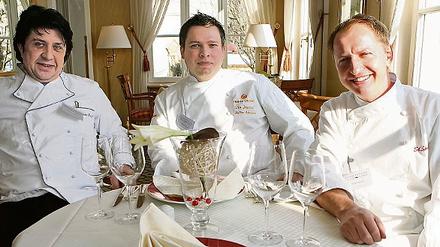 Drei von zehn: Potsdams Meisterköche Alexander Dressel, Steffen Schwarz und Steffen Specker (v.l.).