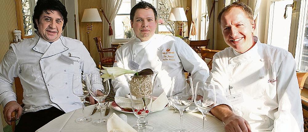 Drei von zehn: Potsdams Meisterköche Alexander Dressel, Steffen Schwarz und Steffen Specker (v.l.).