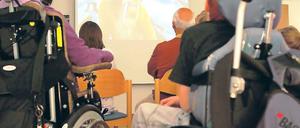Kinosaal. Das Behindertenwohnheim des Oberlinhauses hat jetzt ein Kino.