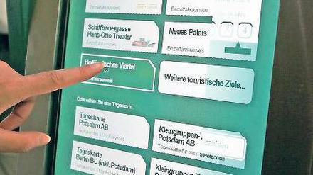 Einfach zu bedienen: Einfach mit dem Finger das Gewünschte antippen.