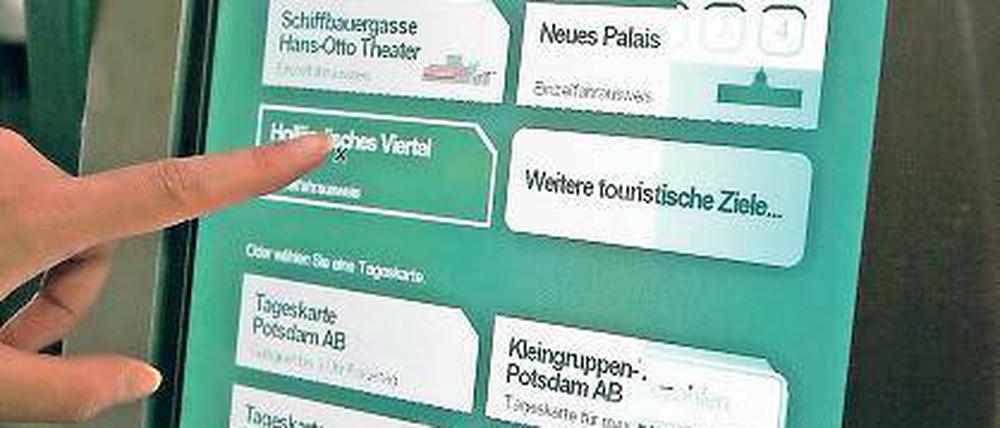 Einfach zu bedienen: Einfach mit dem Finger das Gewünschte antippen.