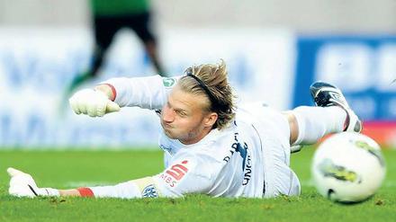 Kapitän im Tor. Marian Unger lobt den Kampfgeist seiner Mannschaft, sieht jedoch auch, dass die fußballerische Qualität noch verbessert werden muss.