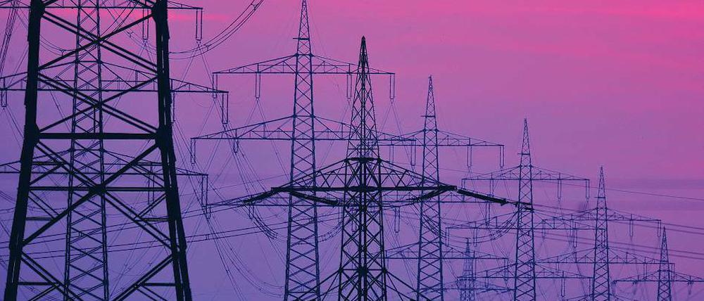 In der Abendsonne sehen selbst Stromleitungen wunderschön aus. Der Ausbau des Hochspannungsnetzes ist ein Hauptthema der kommenden Jahre.