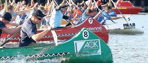 Action auf dem Wasser. Mehr als 1 000 Akteure aus Betrieben, Parteien, Botschaften sowie Potsdamer Sportvereinen und Bundesligateams werden am Sonntag ins Boot steigen.