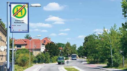Reagiert. Die Haltestelle Saarmund, Nuthestraße wird künftig wieder genutzt.
