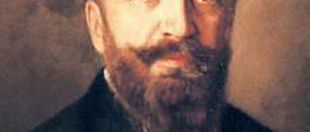 Pfarrer in Öl. Ein Porträt von Louis Petzholtz hängt in Klein-Glienicke.