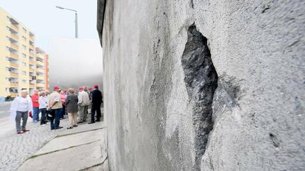 Loch in der Mauer. Einer der sanierungsbedürftigen Abschnitte.