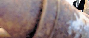 Im Oderbruch. Innenminister Dietmar Woidke (SPD) besuchte Hohenwutzen.