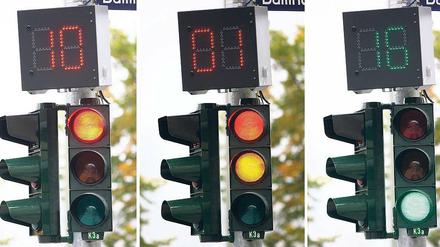 Zeichen der Zeit. In Hamburg stehen bereits Ampeln mit Countdown.