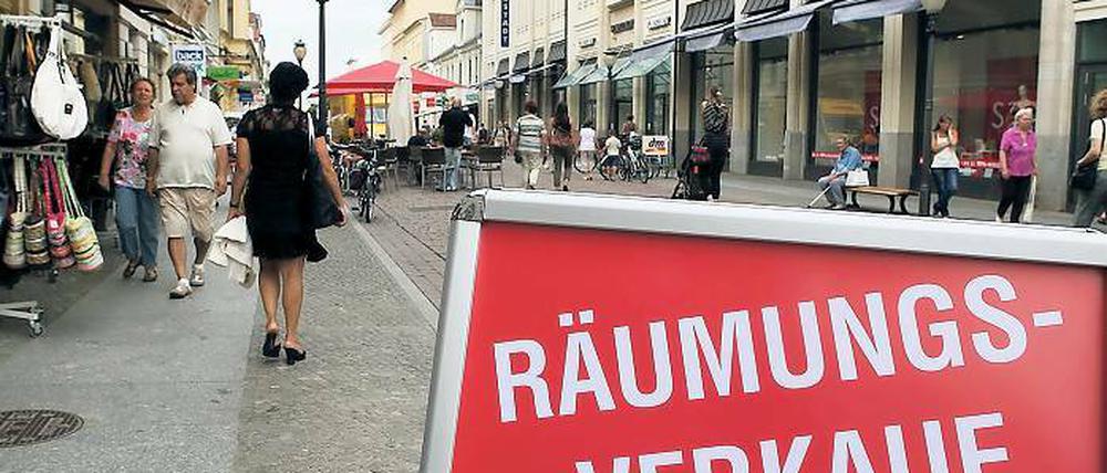 Im Ausverkauf? Zu viele Ketten gibt es in der Brandenburger, sagen manche.