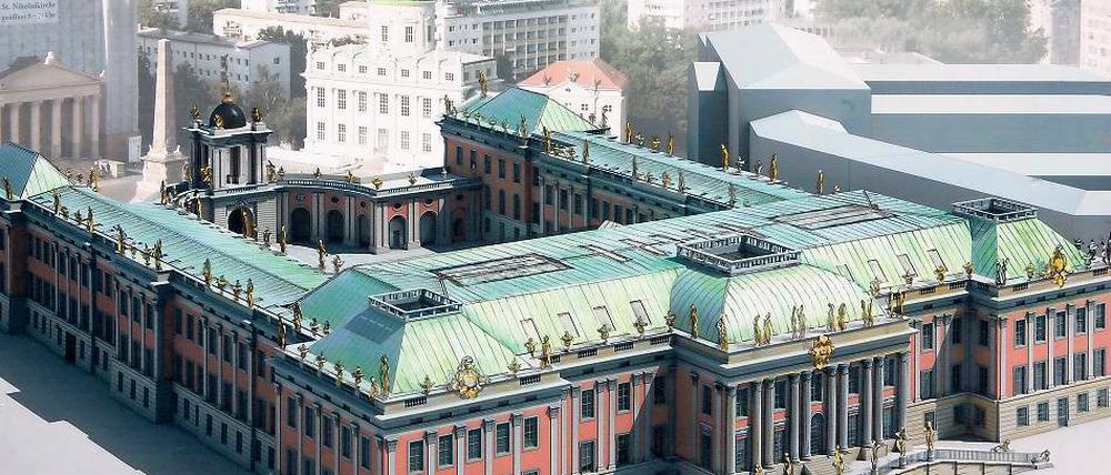 Mit Grünspan. Das Landtagsmodell in der Kupferdach-Variante.