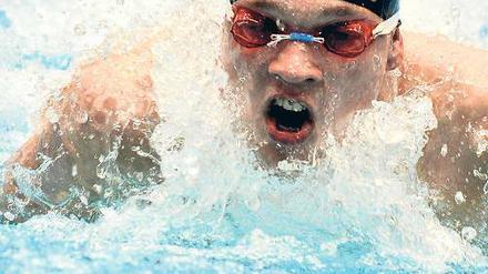 Unzufrieden. Torben Schmidtke wurde über 100 m Brust nur Fünfter.