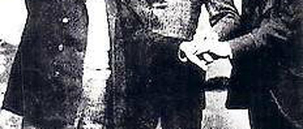 Otto Lilienthal (Mitte) mit Schauspielerkollegen.