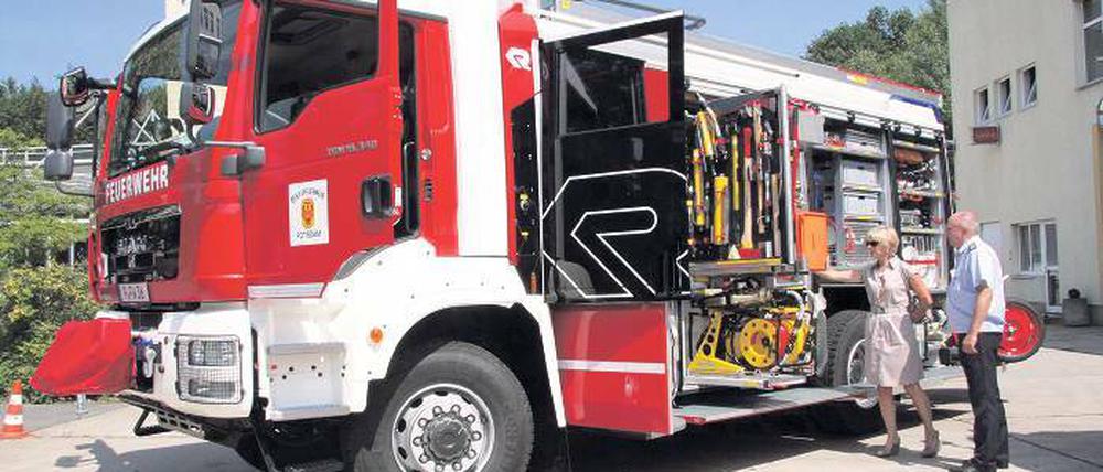 Fasst 2000 Liter Wasser: Das neue Löschfahrzeug für die Feuerwehr.