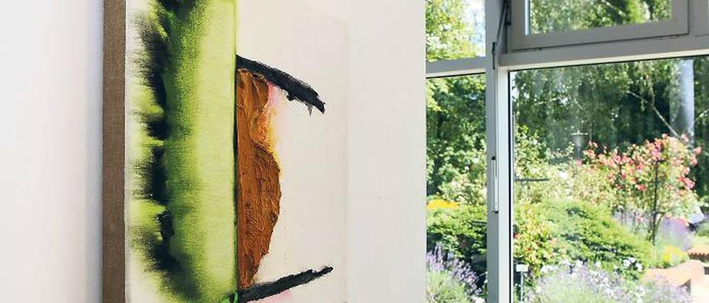 Alien lässt grüßen. Klaus Merkels „Bullerbü“ (Öl auf Leinwand).