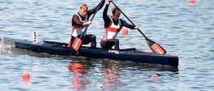 Schnell wie die Feuerwehr. Schlagmann Peter Kretschmer (r.) und Kurt Kuschela vom KC Potsdam fuhren bei der U23-EM im Zweierkajak der Konkurrenz davon.