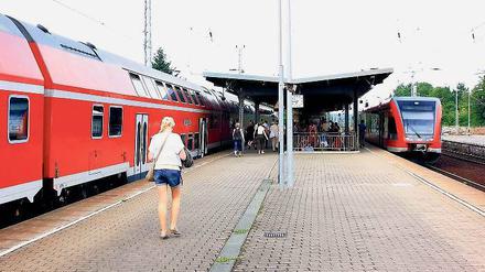 Bald kein großer Bahnhof mehr. Ab dem kommenden Jahr soll die Regionalbahnlinie 22 zum Großflughafen Schönefeld an Michendorf vorbeifahren.