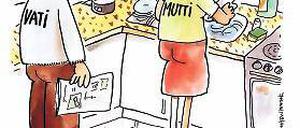 Alzheimerzeit. Wenn Klaus sich vorsichtshalber „Vati“ und Inge „Mutti“ auf den Rücken schreibt.