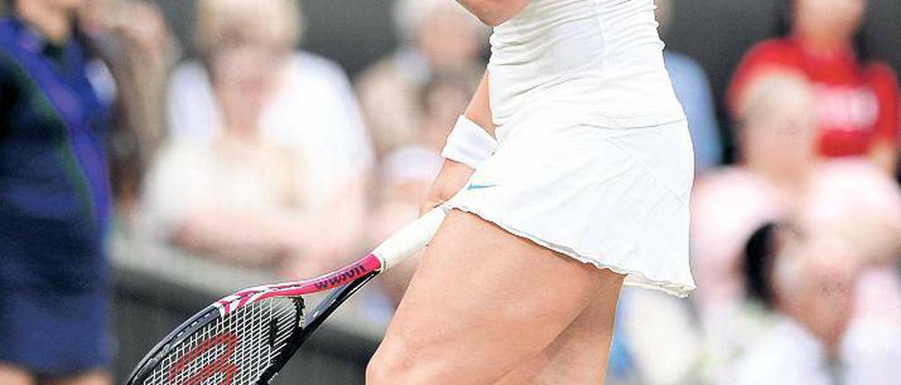 Alles muss raus. Sabine Lisicki hat in Wimbledon wieder Grund zur Freude.