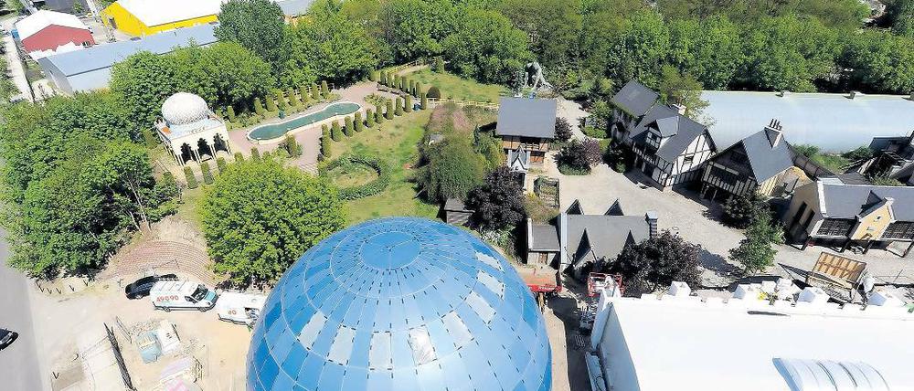 Kino-Kugel von oben. Ab heute ist der „Dome of Babelsberg“ geöffnet.