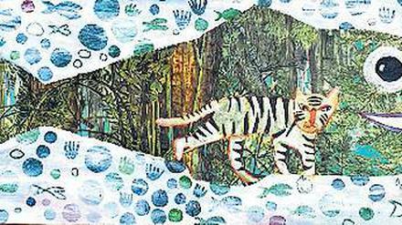 Ein Fisch der träumt er wäre ein Tiger. Einer von Julia Brömsels „Landfischen“.