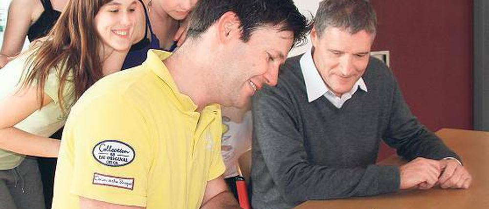 Neue Partner. Schulleiter Rißleben und Studio-Vorstand Fisser (v.l.).