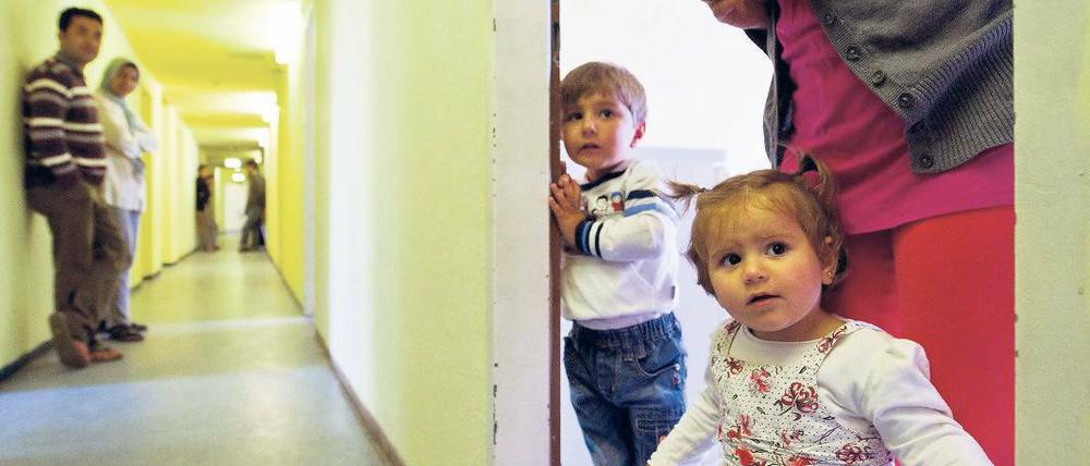 Untergebracht. Flüchtlinge in Eisenhüttenstadt.
