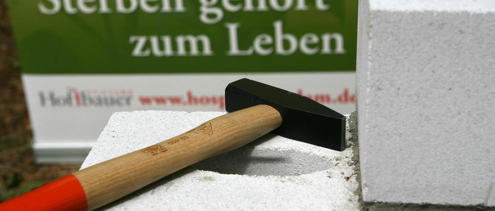 Gelegt: Der Grundstein für das Potsdamer Hospiz auf Hermannswerder.