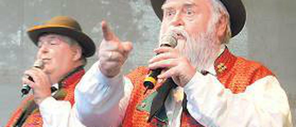 Pfundige Barden: Die Wildecker Herzububen in Beelitz.