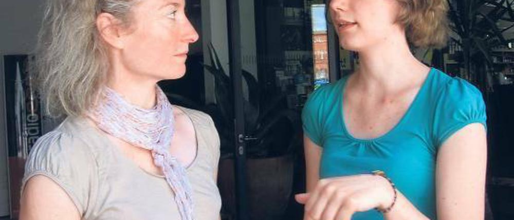 Sind den eigenen Grenzen auf der Spur: Odile Seitz und Hannah Tröger.