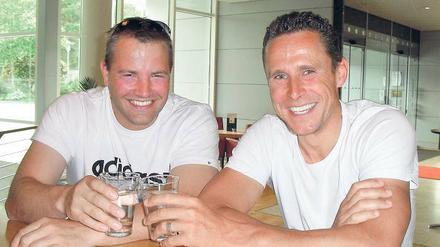 Freunde und ESAB-Studenten. Robert Bartko (r.) und André Lange in Potsdam.
