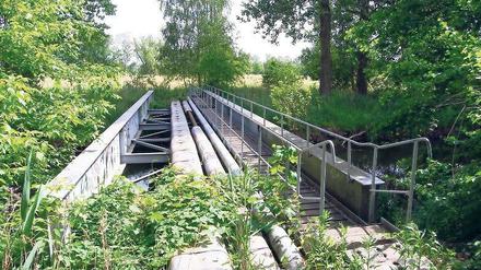 Der Wartungssteg rechts soll bis zum Sommer 2011 gesichert werden.