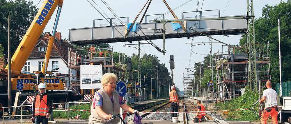 50 Tonnen schwer war das Brückenteil, das am Wochenende eingesetzt wurde.