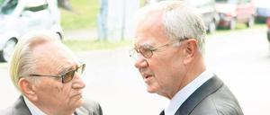 Verbunden. Egon Bahr (l.), Mitkonstrukteur der Ost-Politik von Willy Brandt, und DDR-Kirchenmann Manfred Stolpe kennen sich aus Ost-West-Verhandlungen. Zwischen ihnen entwickelte sich eine Freundschaft.