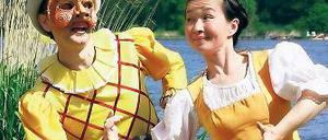 Bei der Probe: Noriko Seki und Steffen Findeisen.