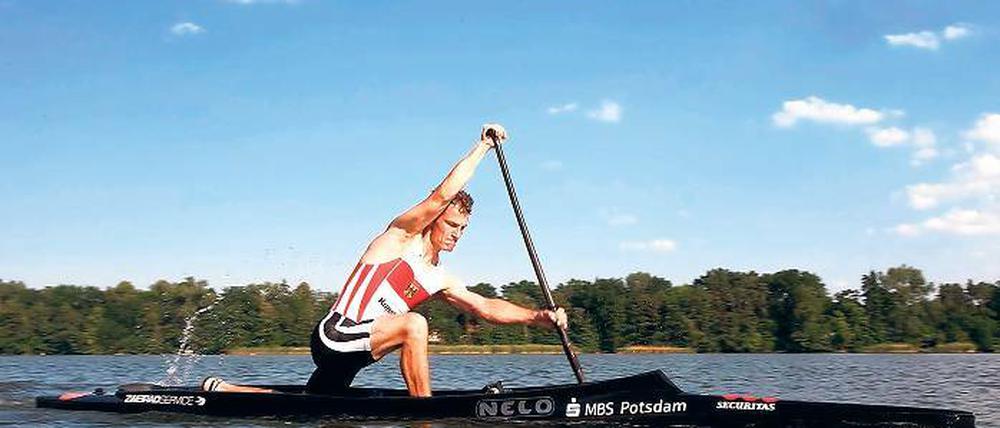 Wieder auf WM-Kurs. Ronald Verch vom KC Potsdam paddelte sich in die vorläufige Nationalflotte und startet am Wochenende beim Weltcup-Auftakt in Posen.