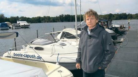 Andreas Bothe an seinem Steg.