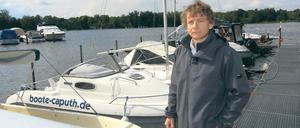 Andreas Bothe an seinem Steg.