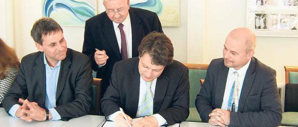 Einig in Sachen Museum: Die Bürgermeister der Region Teltow.
