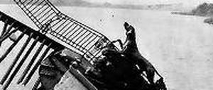 Von Deutschen gesprengt: Die Baumgartenbrücke mit Jagdhund.