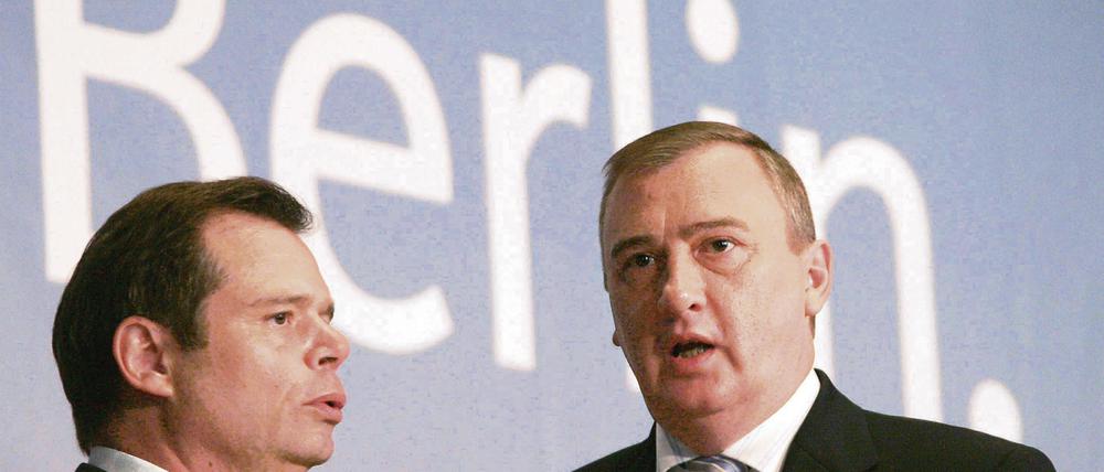 Gemeinsam gehen? Nach der Demontage des CDU-Fraktionschefs Pflüger (li.) mehren sich die Stimmen, die auch den Rücktritt von Landeschef Ingo Schmitt fordern.