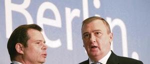 Gemeinsam gehen? Nach der Demontage des CDU-Fraktionschefs Pflüger (li.) mehren sich die Stimmen, die auch den Rücktritt von Landeschef Ingo Schmitt fordern.